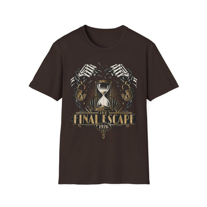 The Final Escape 1926 Shirt – Skeleton Chains Hourglass Art Deco Tee