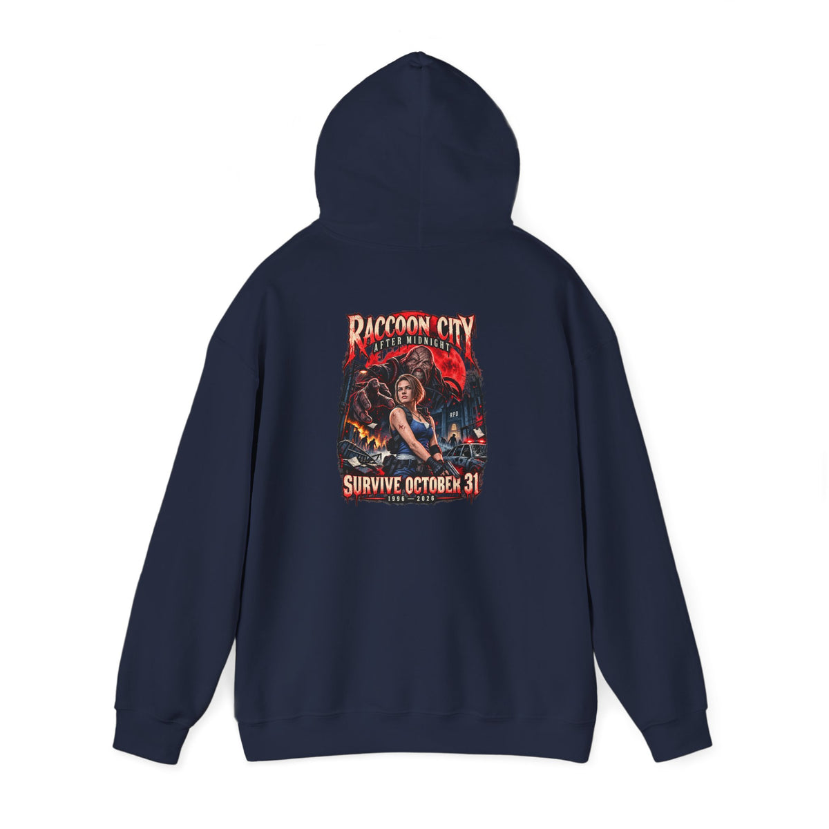 Raccoon City After Midnight Halloween Gildan 18500 Hoodie