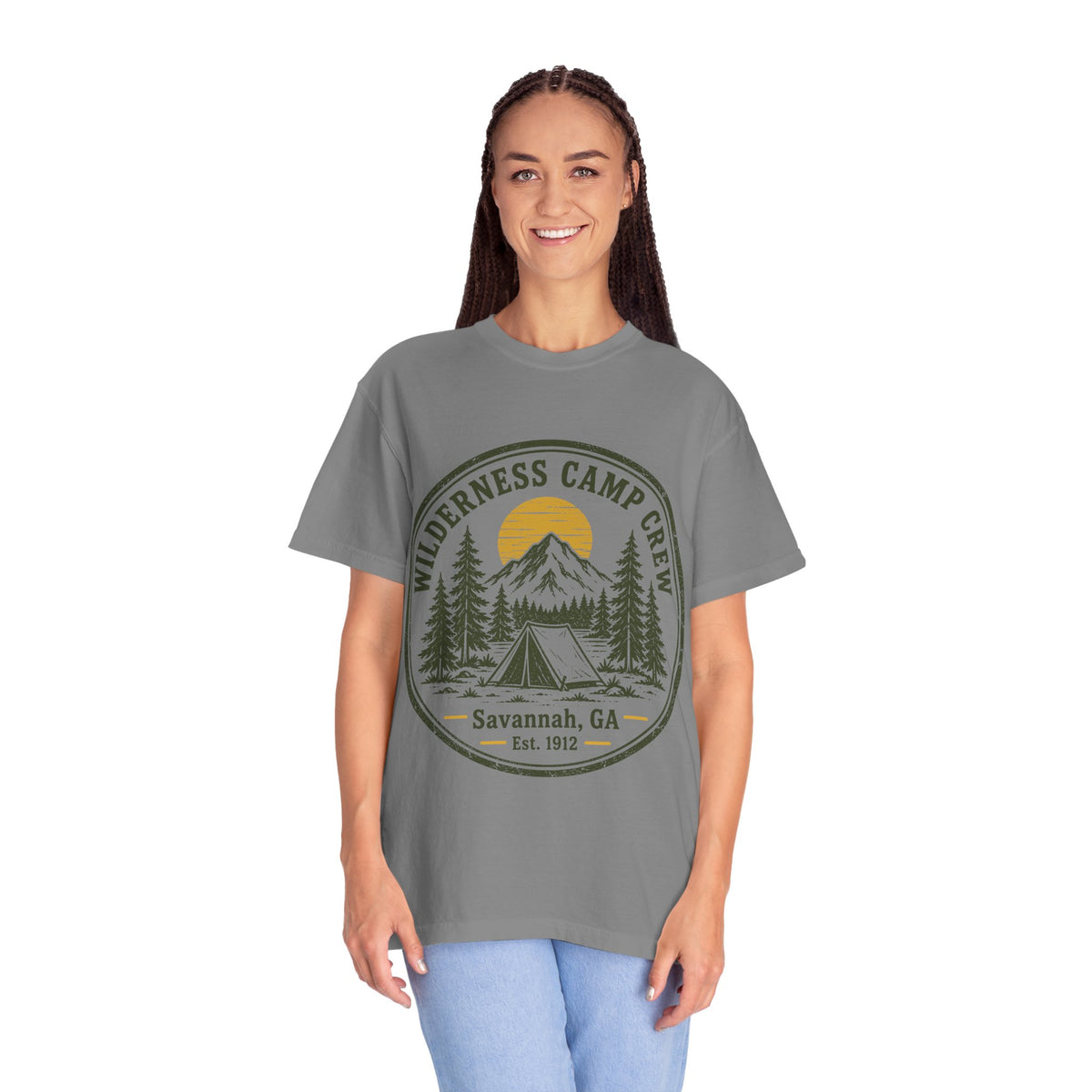 Wilderness Camp Crew Savannah GA Comfort Colors Tee