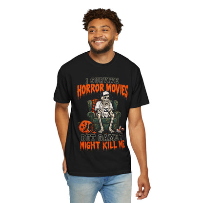 Horror Movies Game 7 Baseball Comfort Colors T-Shirt