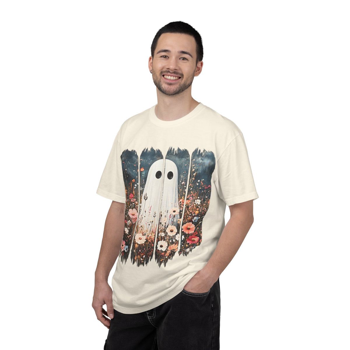 Floral Ghost Wildflower Halloween Comfort Colors T-Shirt