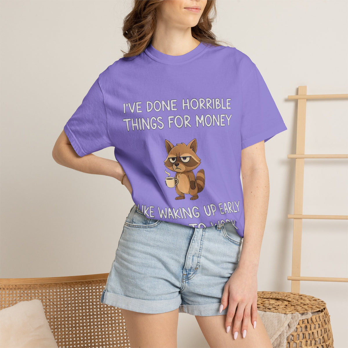 I've Done Horrible Things for Money Funny Raccoon Tee