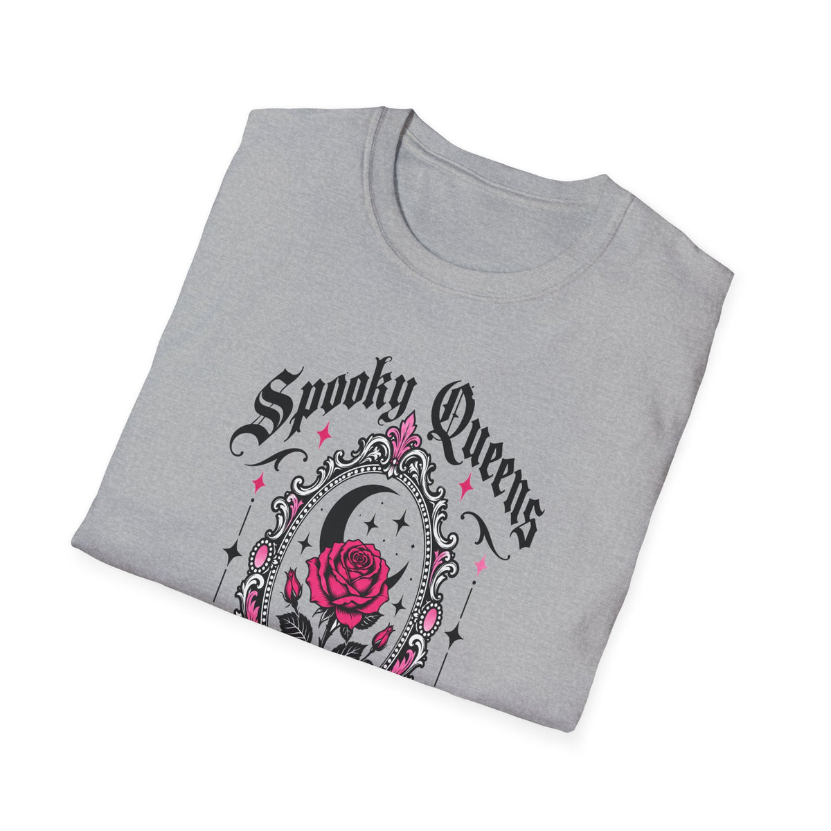 Spooky Queens Are Born In October Shirt – Gothic Rose Halloween Birthday Tee