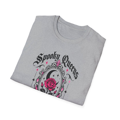 Spooky Queens Are Born In October Shirt – Gothic Rose Halloween Birthday Tee