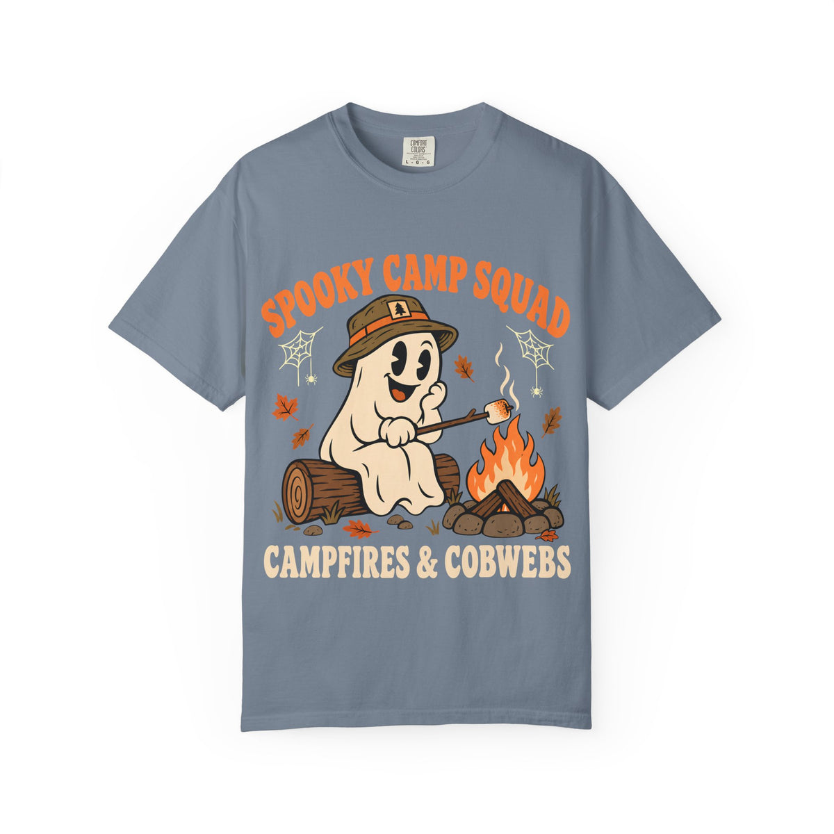 Spooky Camp Squad Campfires & Cobwebs Comfort Colors Tee