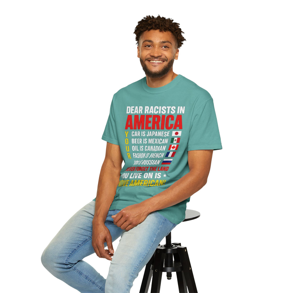 Dear Racists in America Anti-Racism Comfort Colors Tee