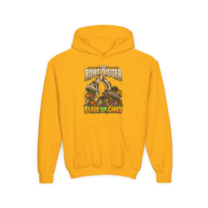 The Bone Digger Ready for Candy Youth Halloween Hoodie