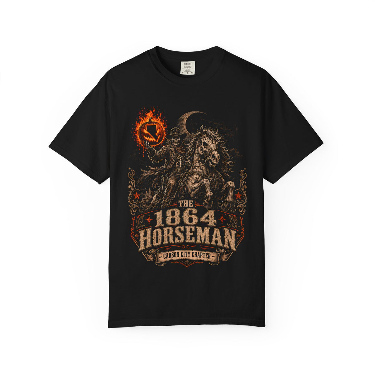The 1864 Horseman Carson City Halloween Comfort Colors Tee