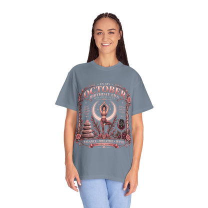 In My October Birthday Era Wellness Club Comfort Colors Tee