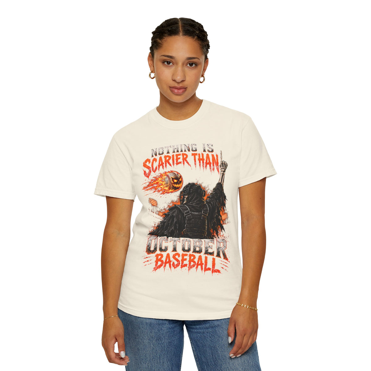 October Baseball Halloween Comfort Colors Graphic T-Shirt