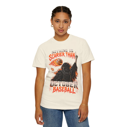 October Baseball Halloween Comfort Colors Graphic T-Shirt