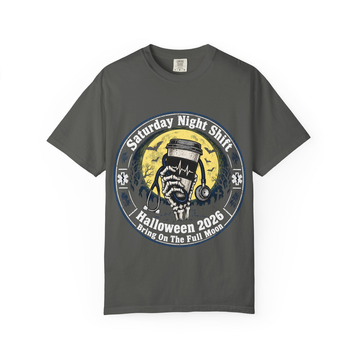Saturday Night Shift Halloween 2026 Comfort Colors Tee