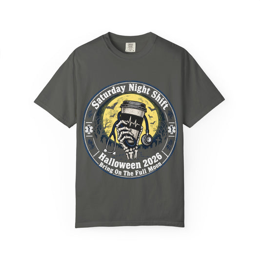 Saturday Night Shift Halloween 2026 Comfort Colors Tee