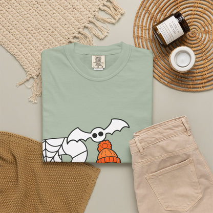 Cute Ghost Pumpkin Cozy Halloween Comfort Colors T-Shirt