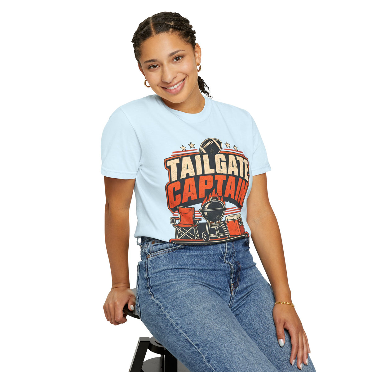 Tailgate Captain Football Game Day Comfort Colors T-Shirt
