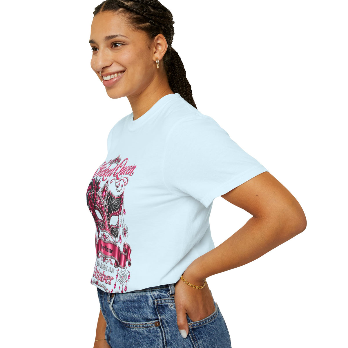 Personalized Wicked Queen October Birthday Comfort Colors Tee