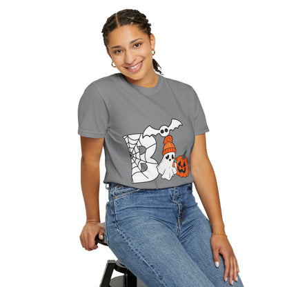 Cute Ghost Pumpkin Cozy Halloween Comfort Colors T-Shirt