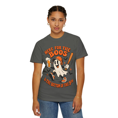 Here for the Boos Baseball Halloween Comfort Colors Tee