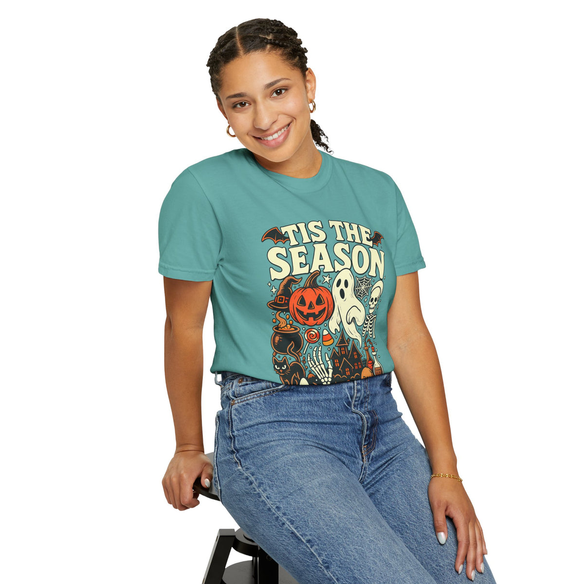 Tis the Season Spooky Halloween Comfort Colors Graphic Tee