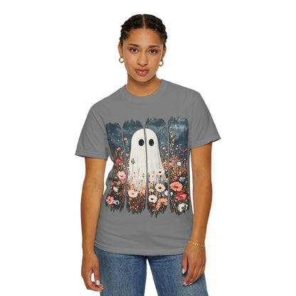 Floral Ghost Wildflower Halloween Comfort Colors T-Shirt