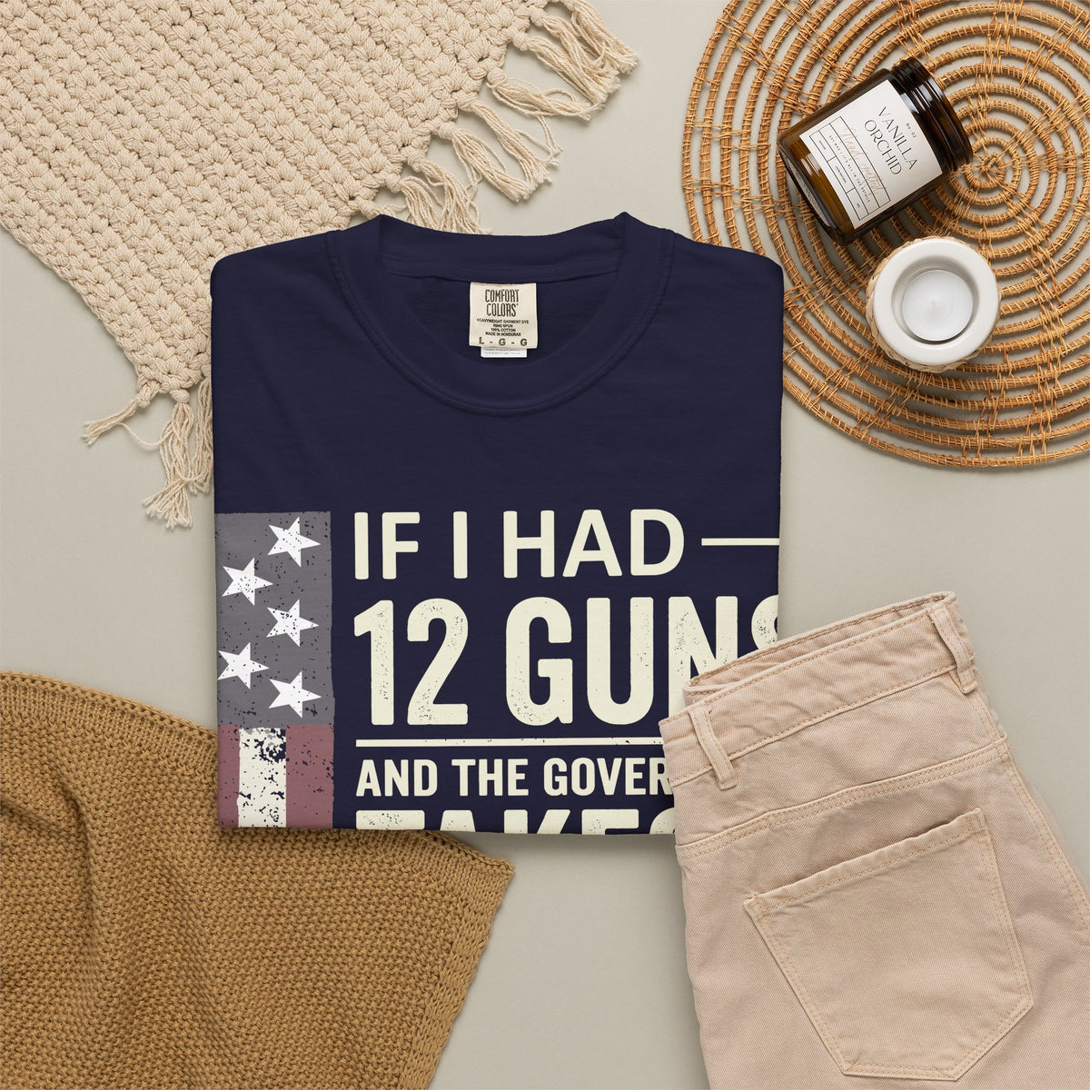 If I Had 12 Guns Funny Gun Math Comfort Colors T-Shirt