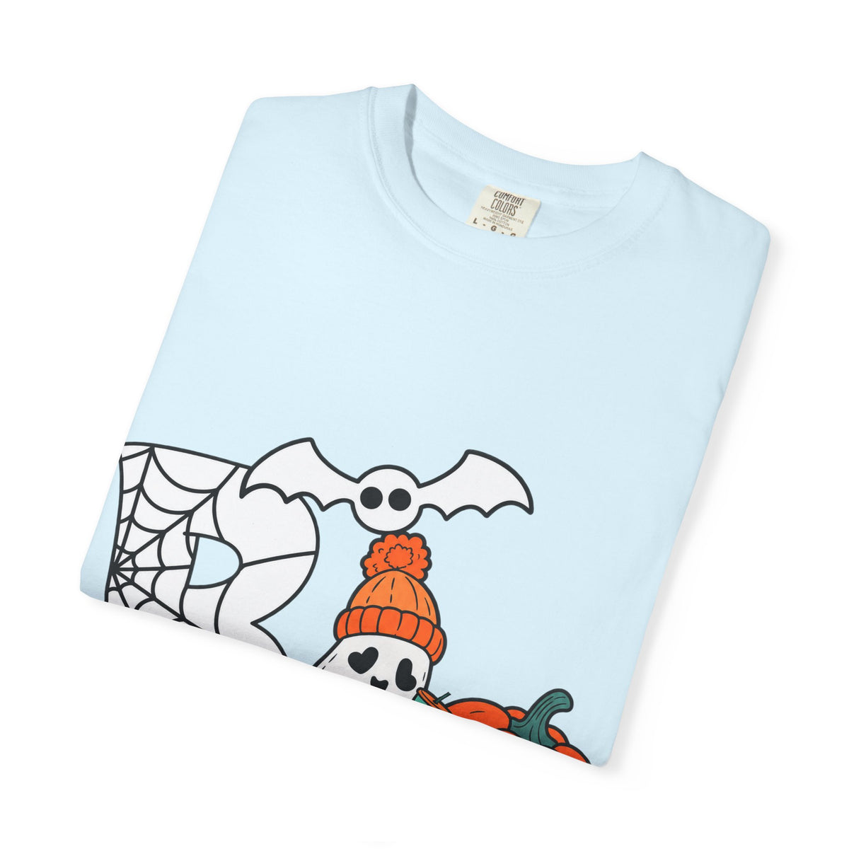 Cute Ghost Pumpkin Cozy Halloween Comfort Colors T-Shirt