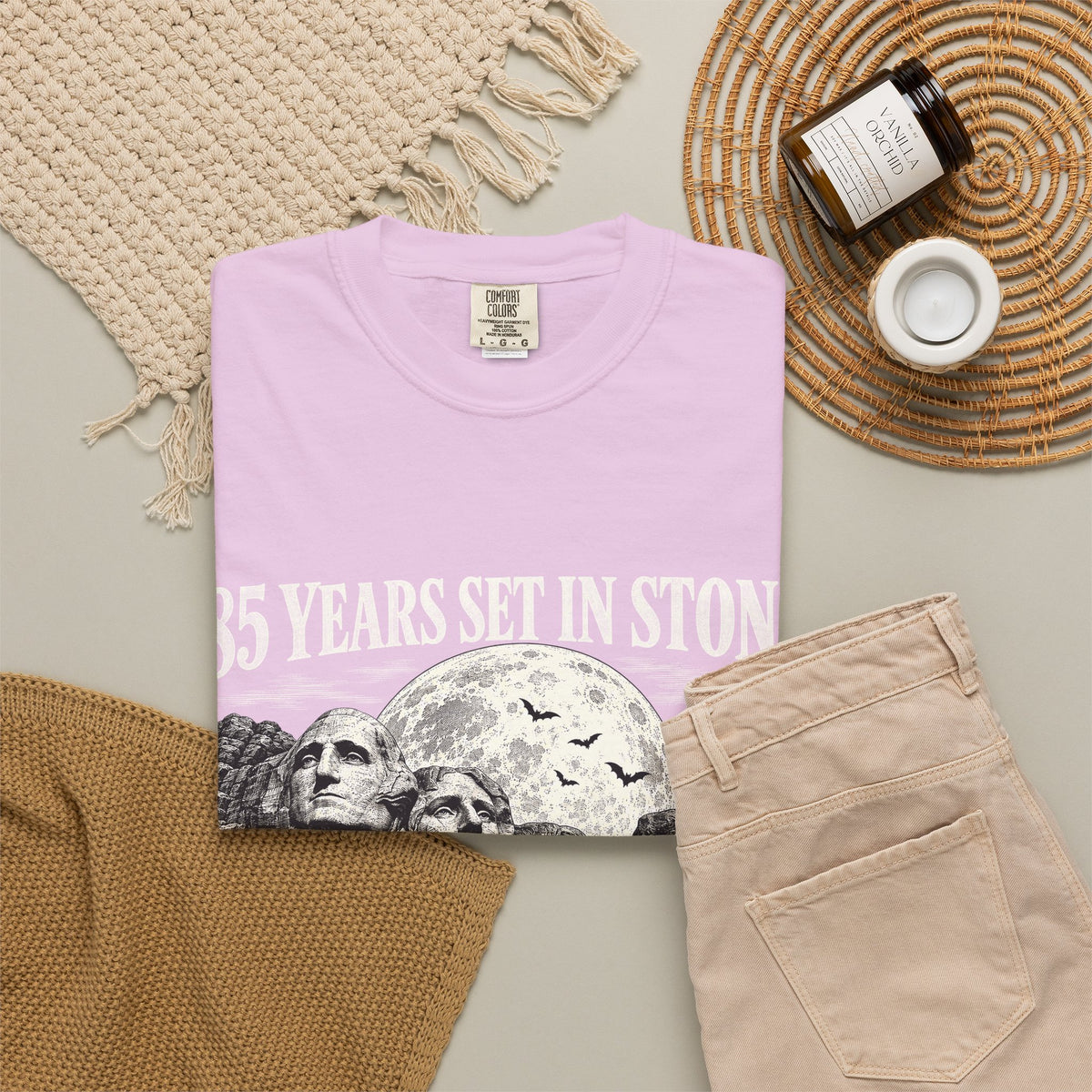 85 Years Set in Stone Mount Rushmore Comfort Colors Tee