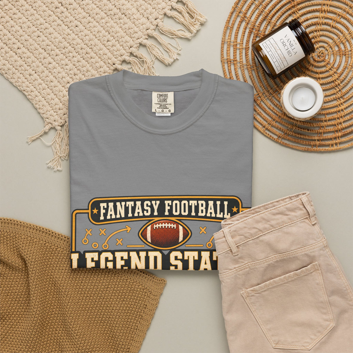 Fantasy Football Legend Status Confirmed Comfort Colors Tee