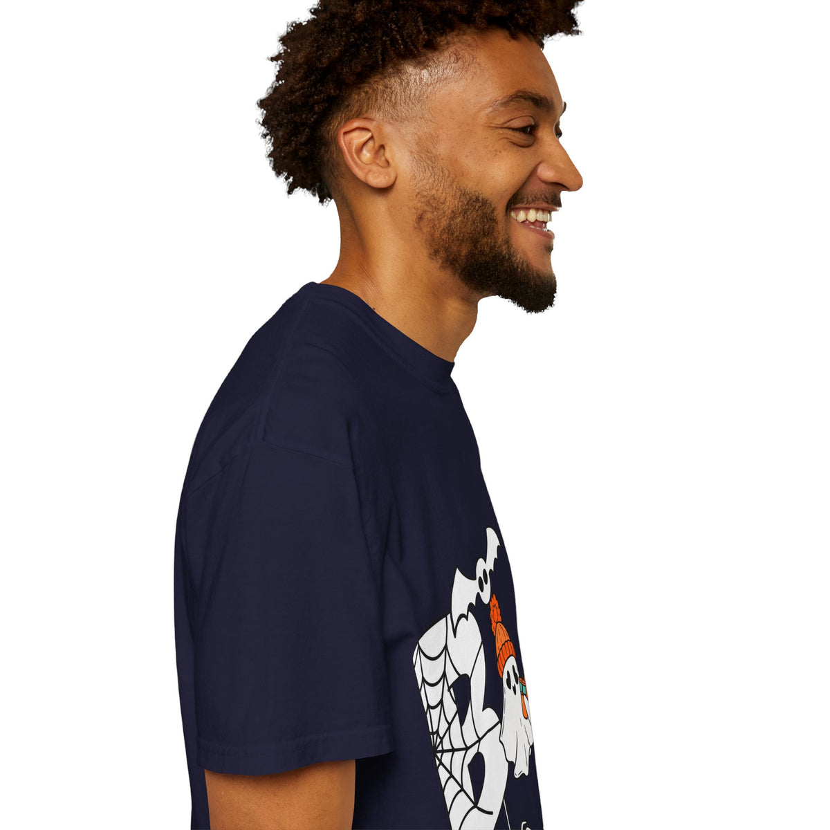 Cute Ghost Pumpkin Cozy Halloween Comfort Colors T-Shirt