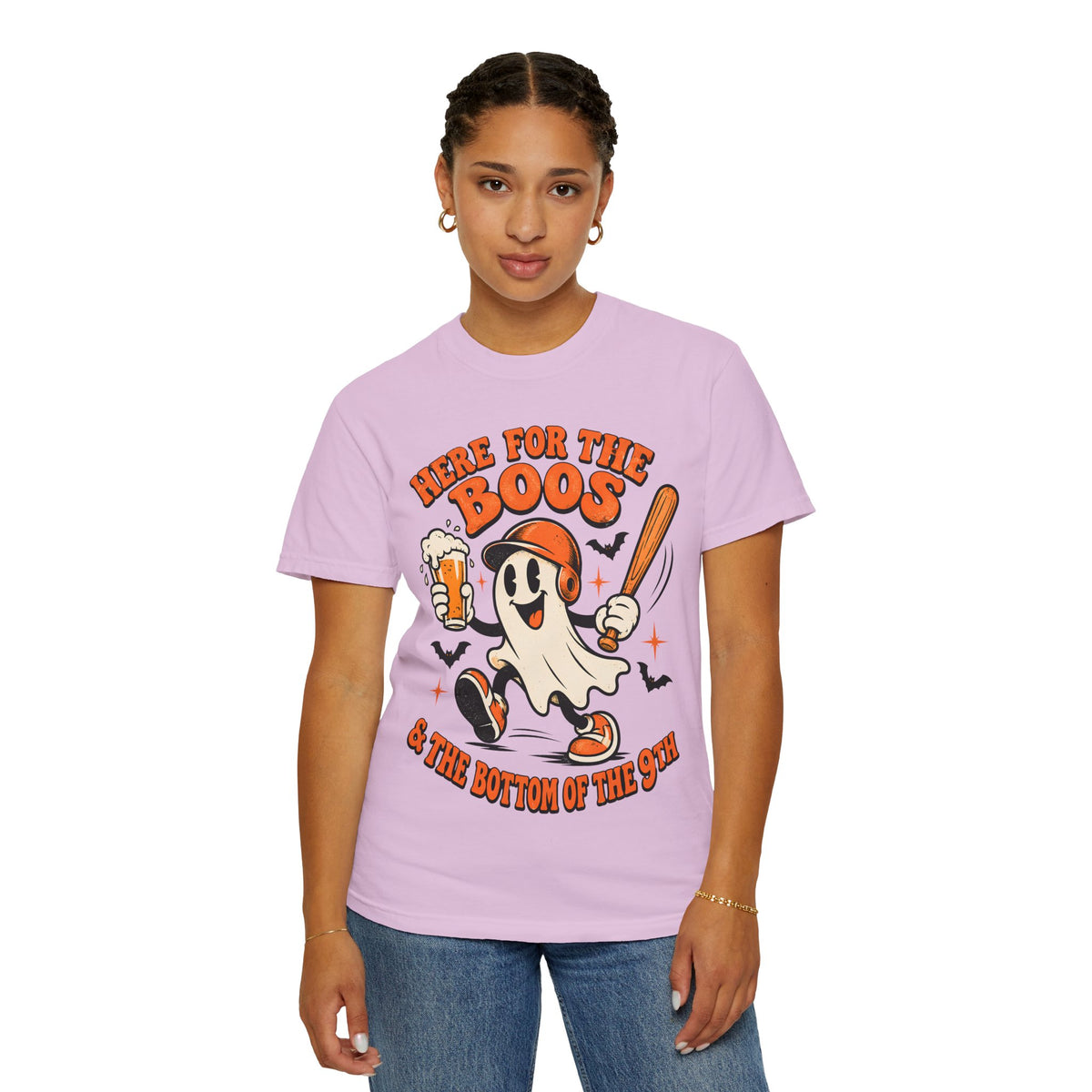 Here for the Boos Baseball Halloween Comfort Colors Tee