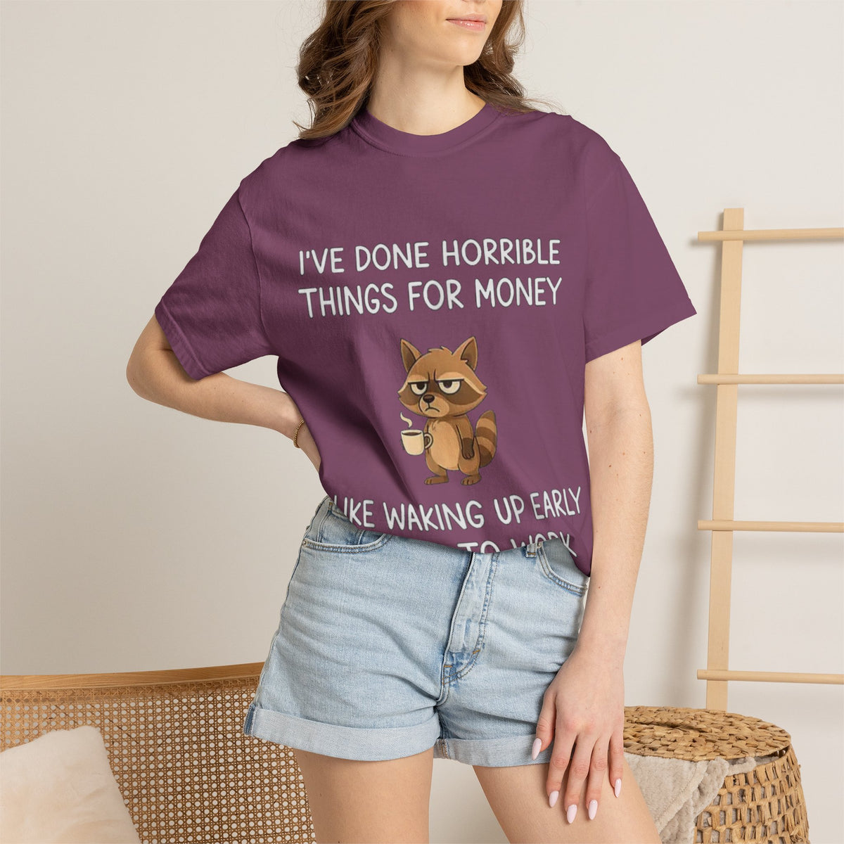 I've Done Horrible Things for Money Funny Raccoon Tee