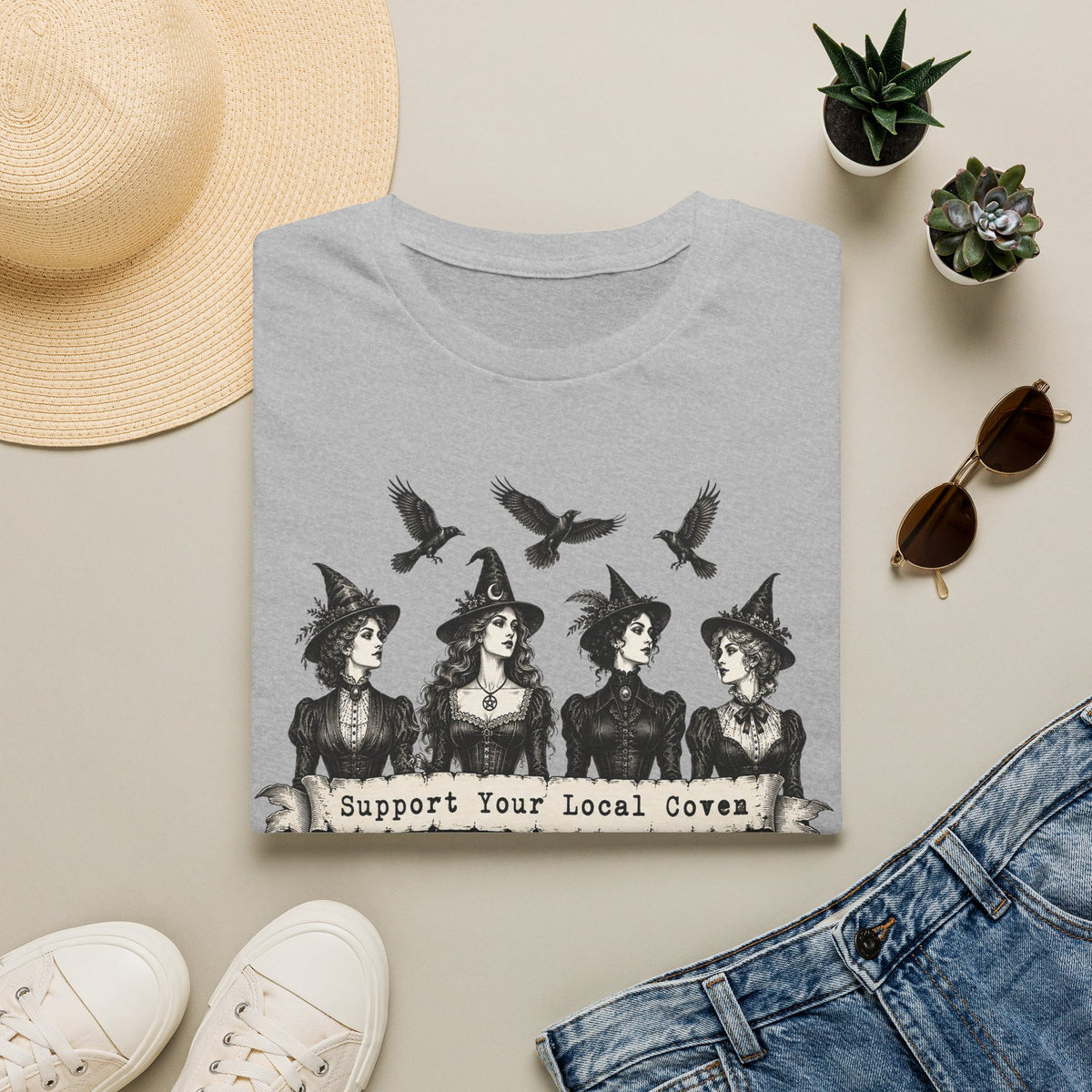 Support Your Local Coven Feminist Witch T-Shirt