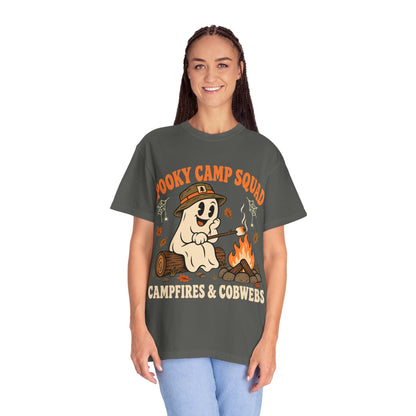 Spooky Camp Squad Campfires & Cobwebs Comfort Colors Tee