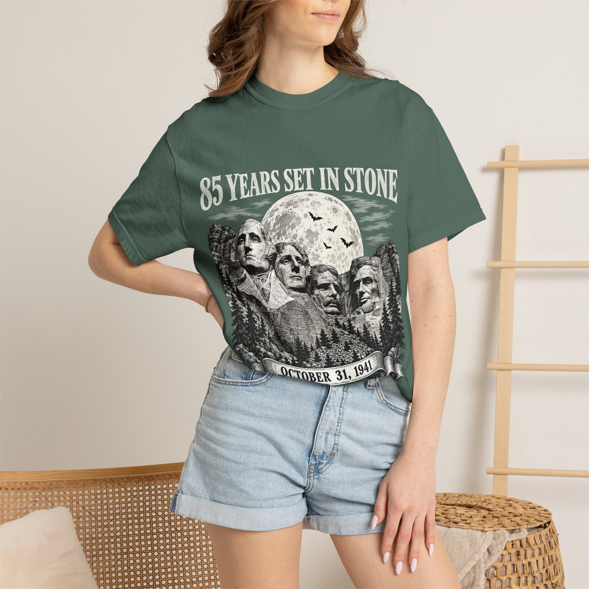 85 Years Set in Stone Mount Rushmore Comfort Colors Tee