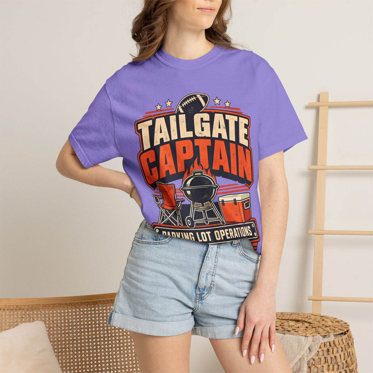 Tailgate Captain Football Game Day Comfort Colors T-Shirt