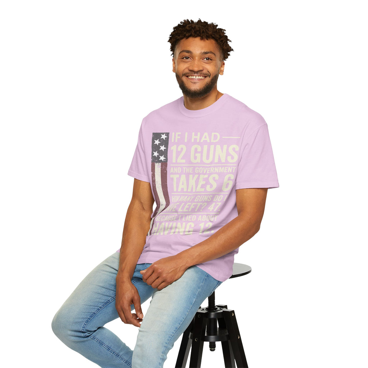 If I Had 12 Guns Funny Gun Math Comfort Colors T-Shirt