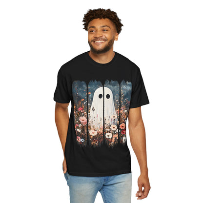 Floral Ghost Wildflower Halloween Comfort Colors T-Shirt