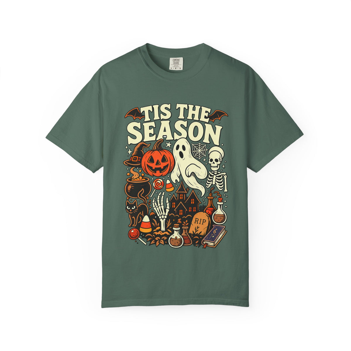 Tis the Season Spooky Halloween Comfort Colors Graphic Tee