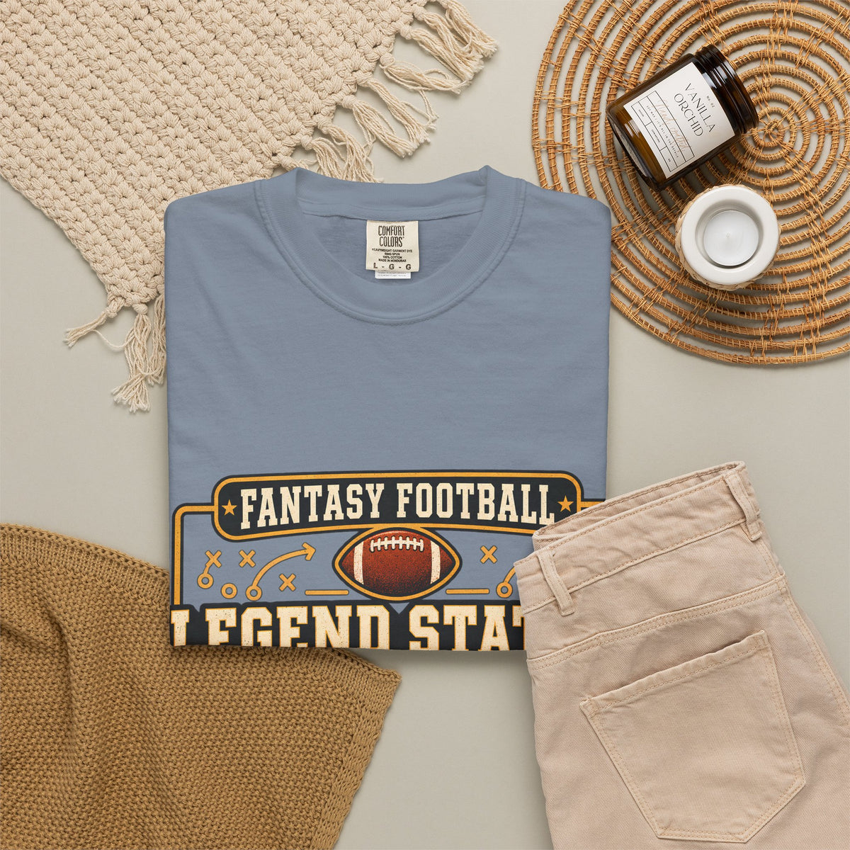 Fantasy Football Legend Status Confirmed Comfort Colors Tee