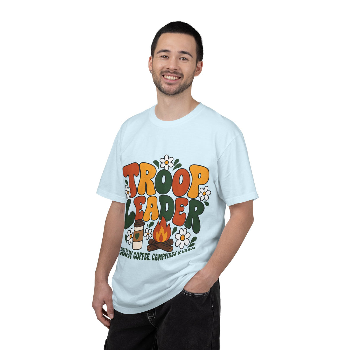 Troop Leader Coffee Campfires Chaos Comfort Colors Tee