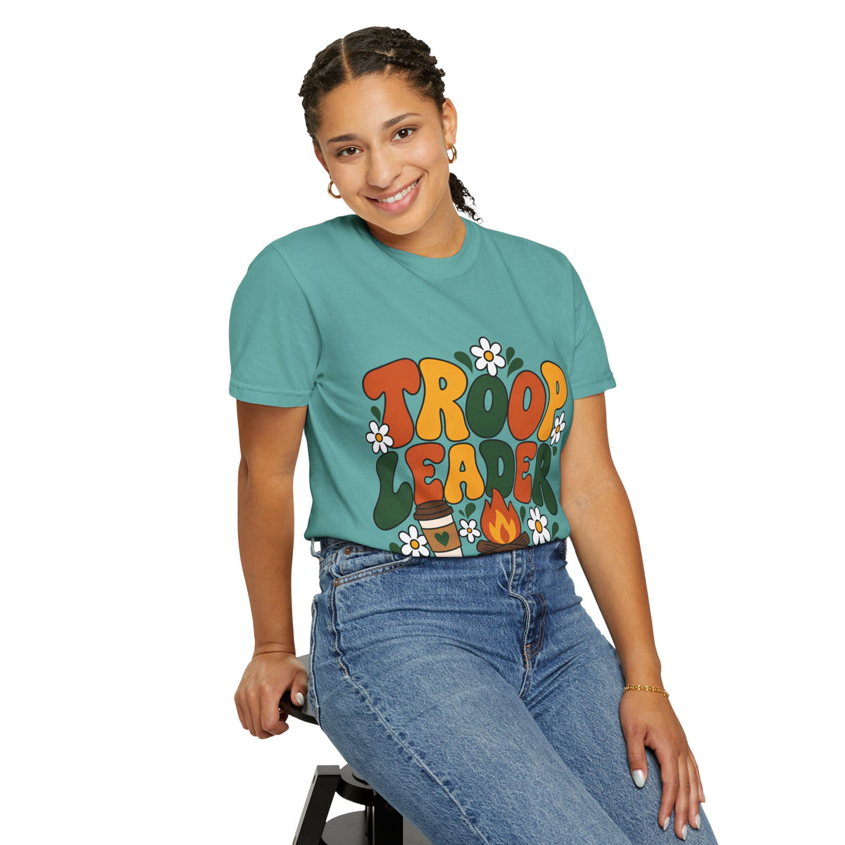 Troop Leader Coffee Campfires Chaos Comfort Colors Tee
