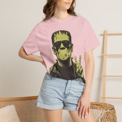 Frankenstein Bubblegum Peace Sign Comfort Colors T-Shirt