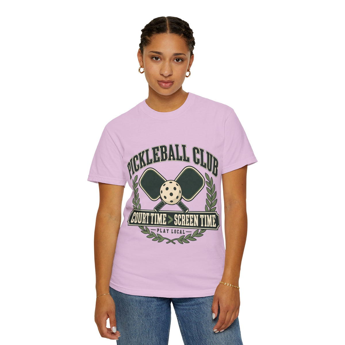 Pickleball Club Court Time Over Screen Time Comfort Colors Tee