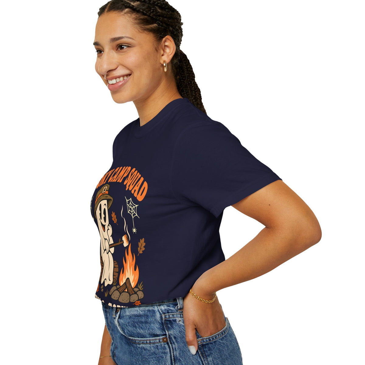 Spooky Camp Squad Campfires & Cobwebs Comfort Colors Tee