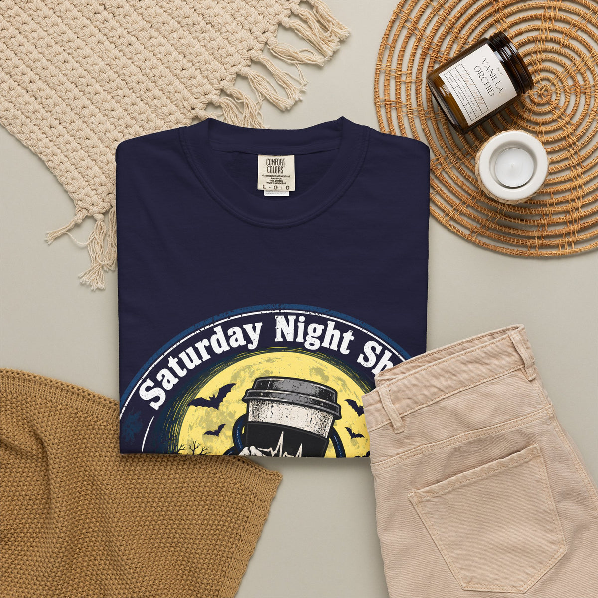 Saturday Night Shift Halloween 2026 Comfort Colors Tee