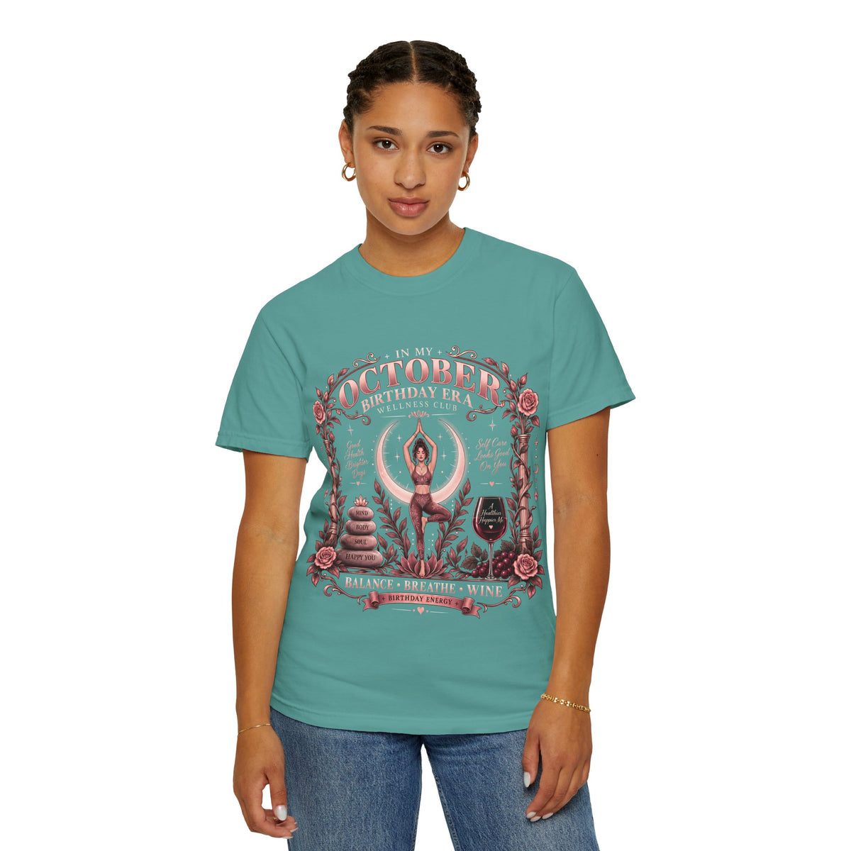In My October Birthday Era Wellness Club Comfort Colors Tee