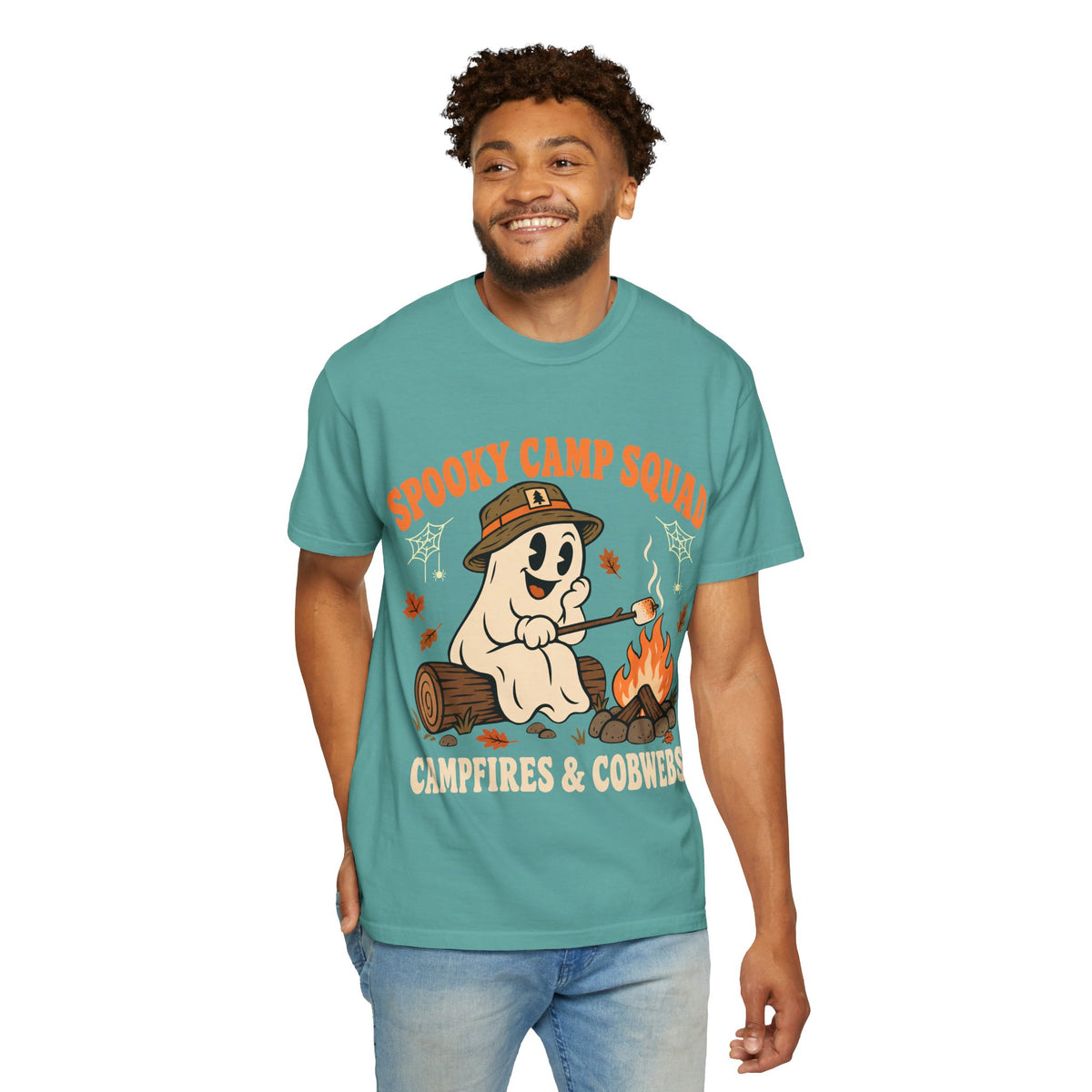 Spooky Camp Squad Campfires & Cobwebs Comfort Colors Tee