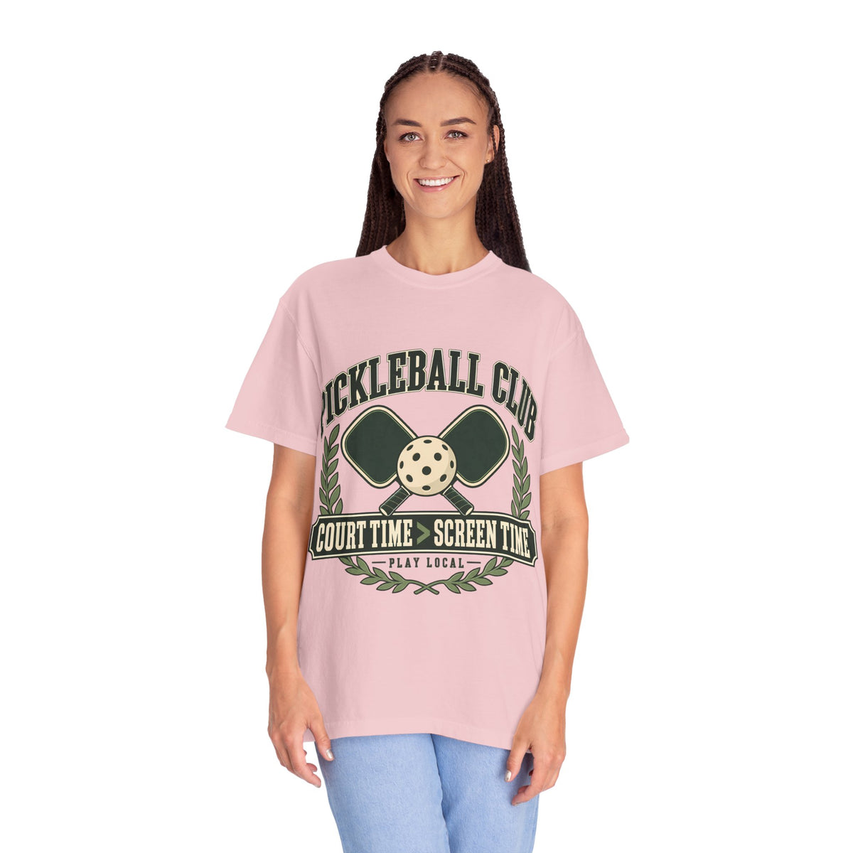 Pickleball Club Court Time Over Screen Time Comfort Colors Tee