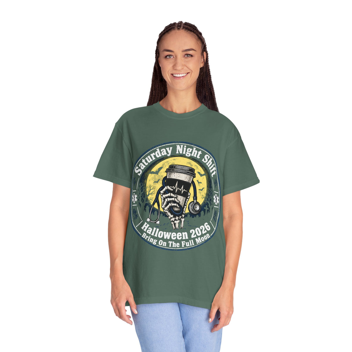 Saturday Night Shift Halloween 2026 Comfort Colors Tee