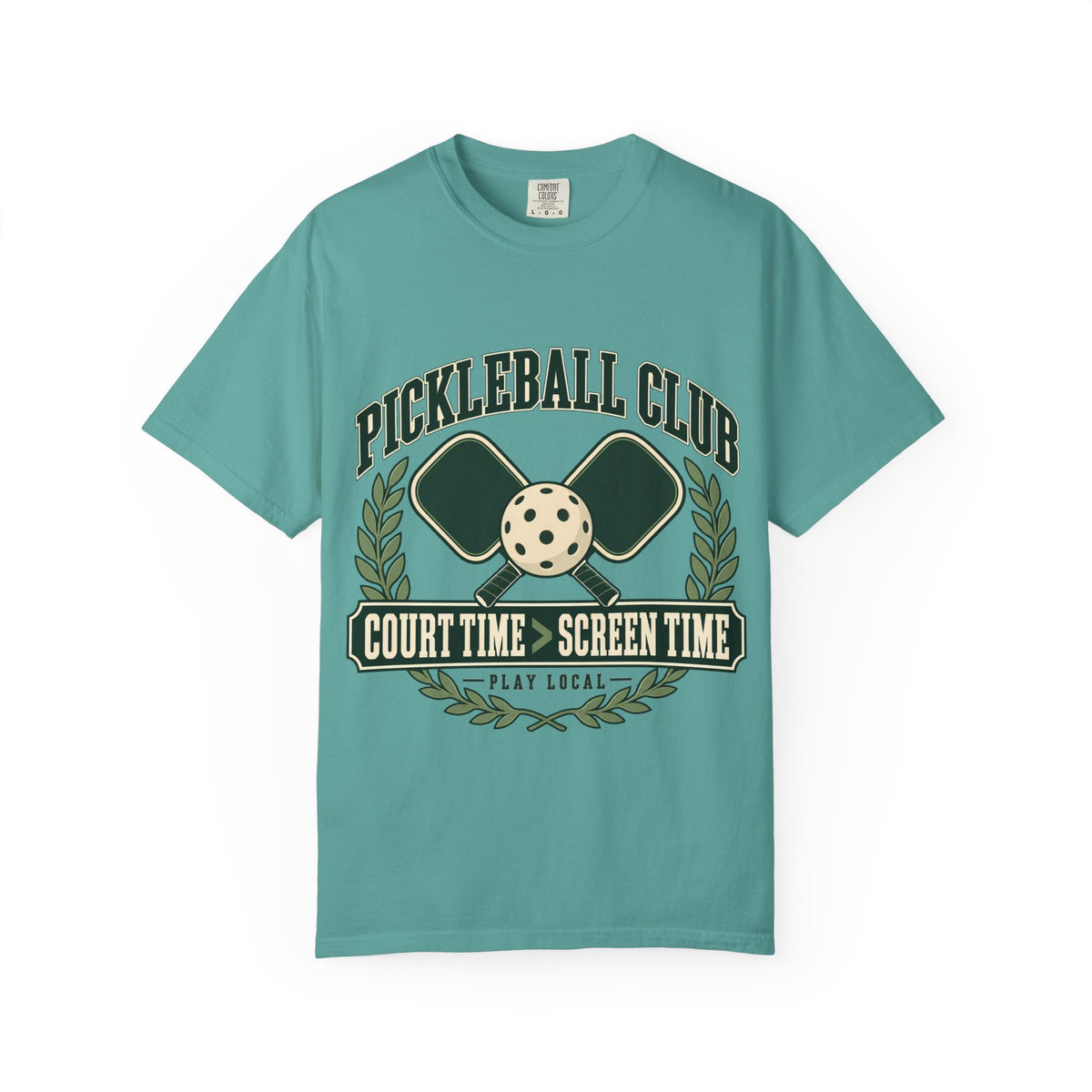 Pickleball Club Court Time Over Screen Time Comfort Colors Tee